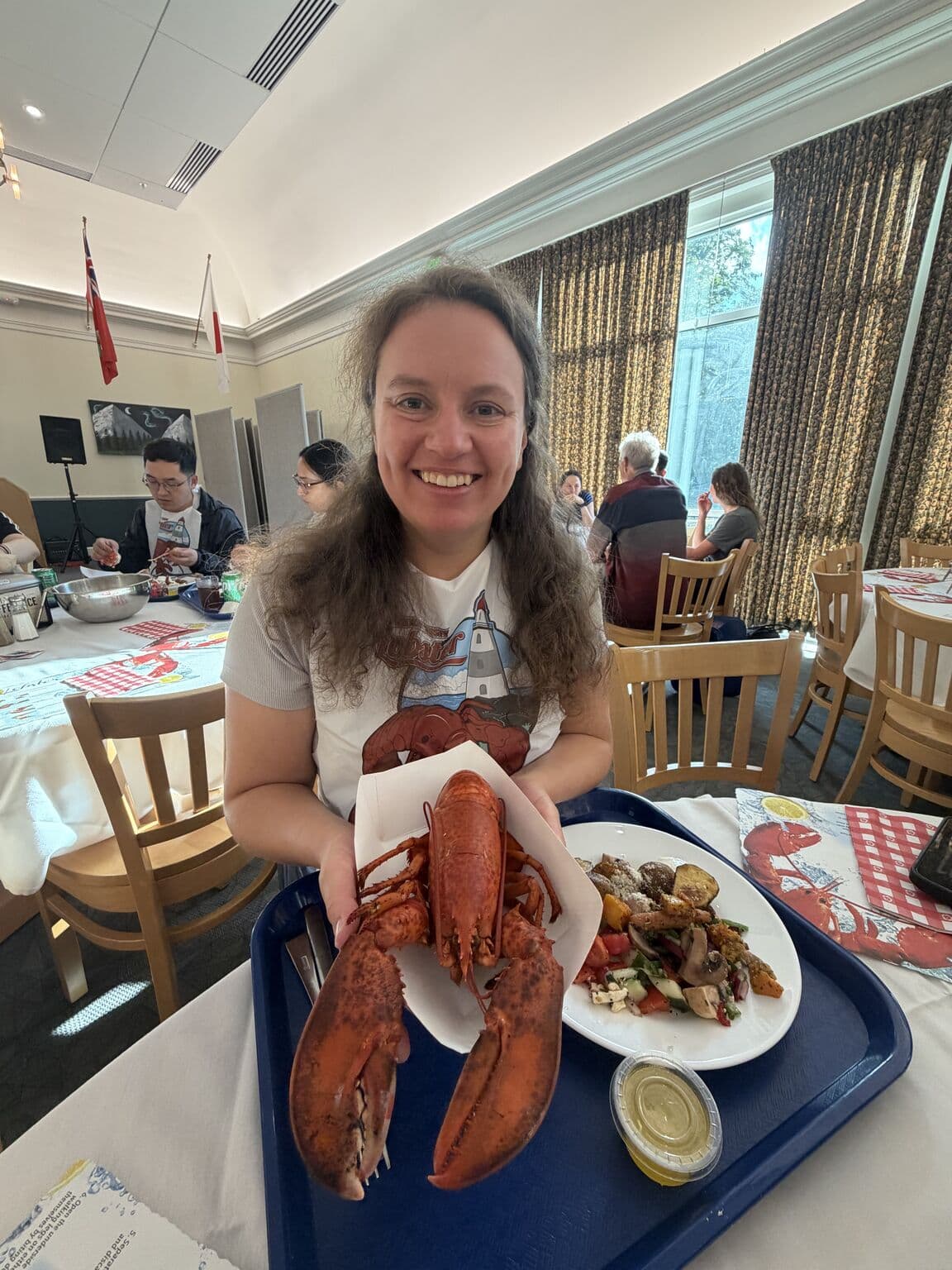 Dr. Natalia Malina at a Gordon Research Conference meal