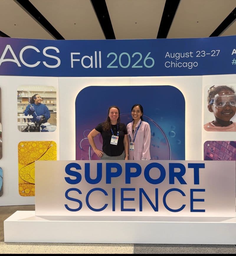 Dr. Natalia Malina and Angelica Joy Yu at ACS Fall 2026 in Chicago
